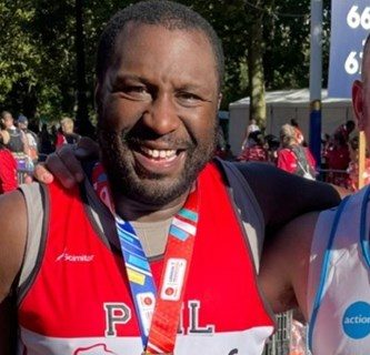 Amref marathon runner, Philip Liburd.